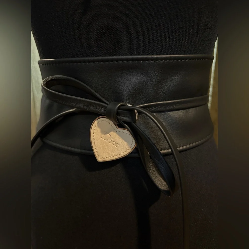 HAUTE ft Dior Romantique Pad Lock and Key OBI BELT AND NECKLACE set - Picture 1 of 6